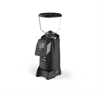 Front right view of the CREM Pulse 65 coffee grinder in black