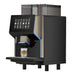 Front left view of Dr Coffee Coffee Centre bean to cup coffee machine with coffee dispensed 