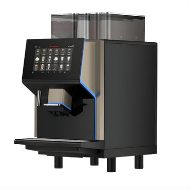 Front left view of Dr Coffee Coffee Centre bean to cup coffee machine 