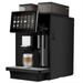 Front Right View of the Dr Coffee Coffee Zone Bean to cup coffee machine with a dispensed coffee