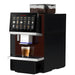 Dr Coffee F16 Bean to Cup Coffee Machine Front Right View with coffee