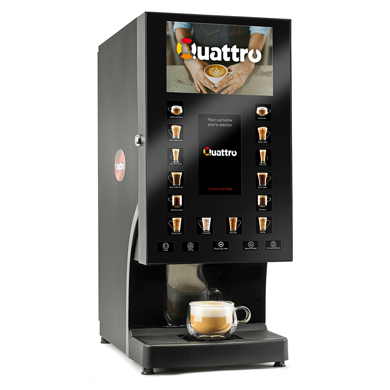 Matrix Quattro media instant coffee machine diagonal view