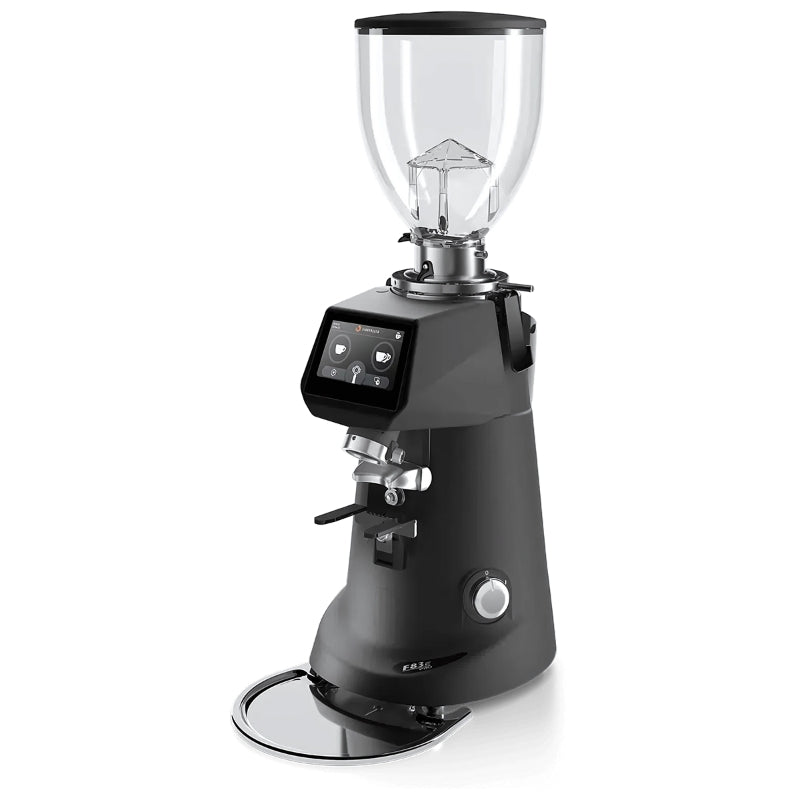 Front Right View of the Sanremo SR83 E PRO coffee grinder in black